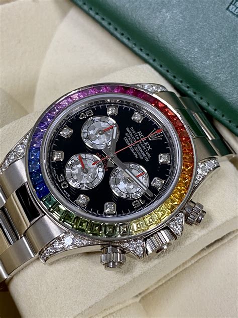 rolex daytona rainbow men& 39|rolex daytona rainbow retail price.